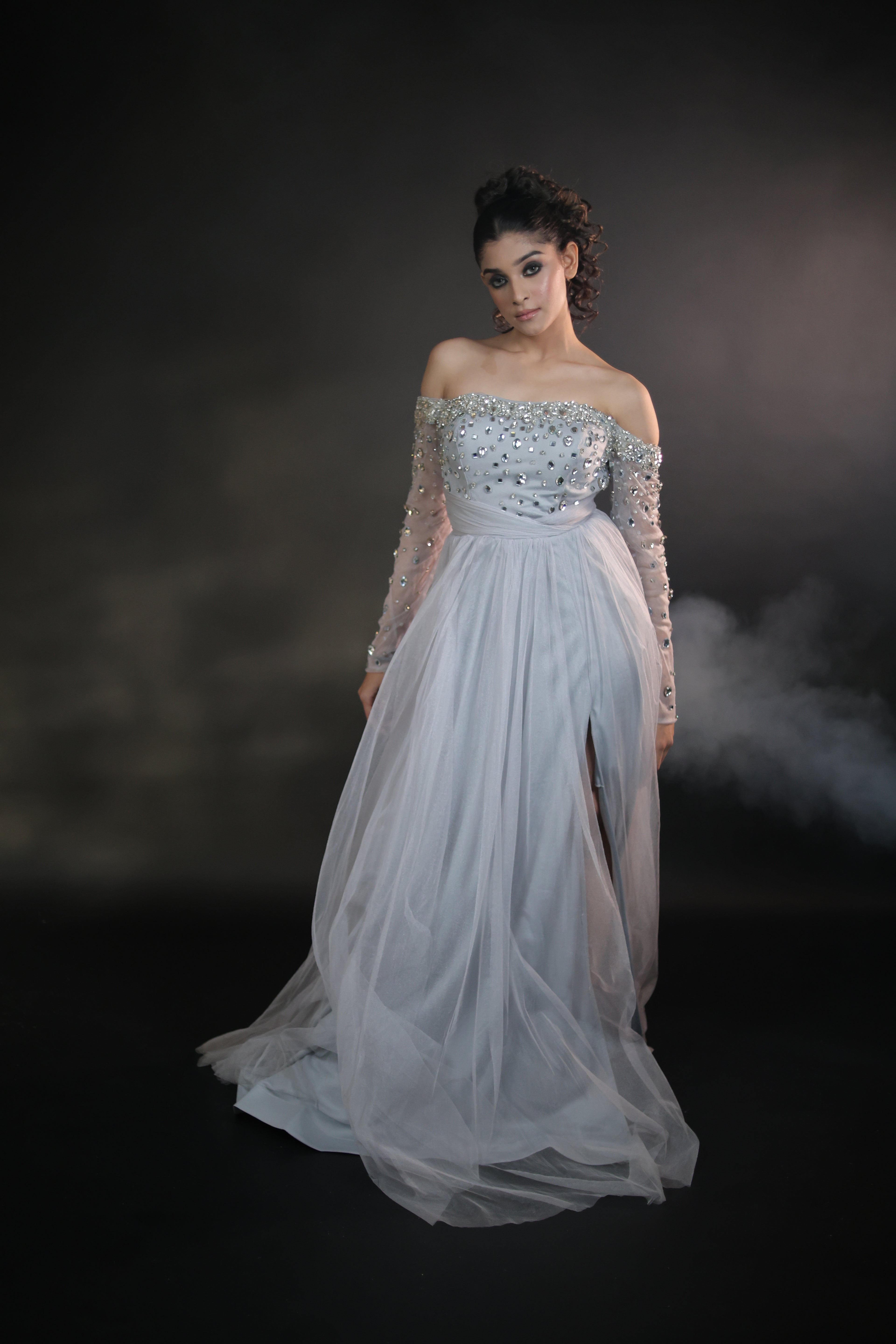 Moonlit grace tulle gown