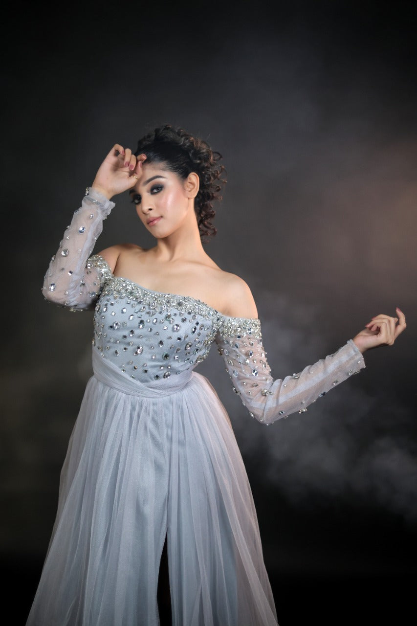 Moonlit grace tulle gown