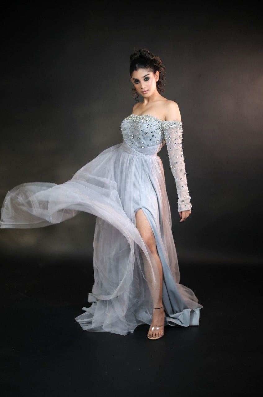 Moonlit grace tulle gown