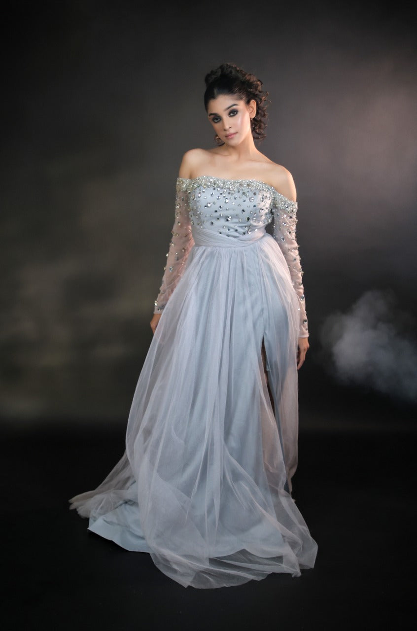 Moonlit grace tulle gown