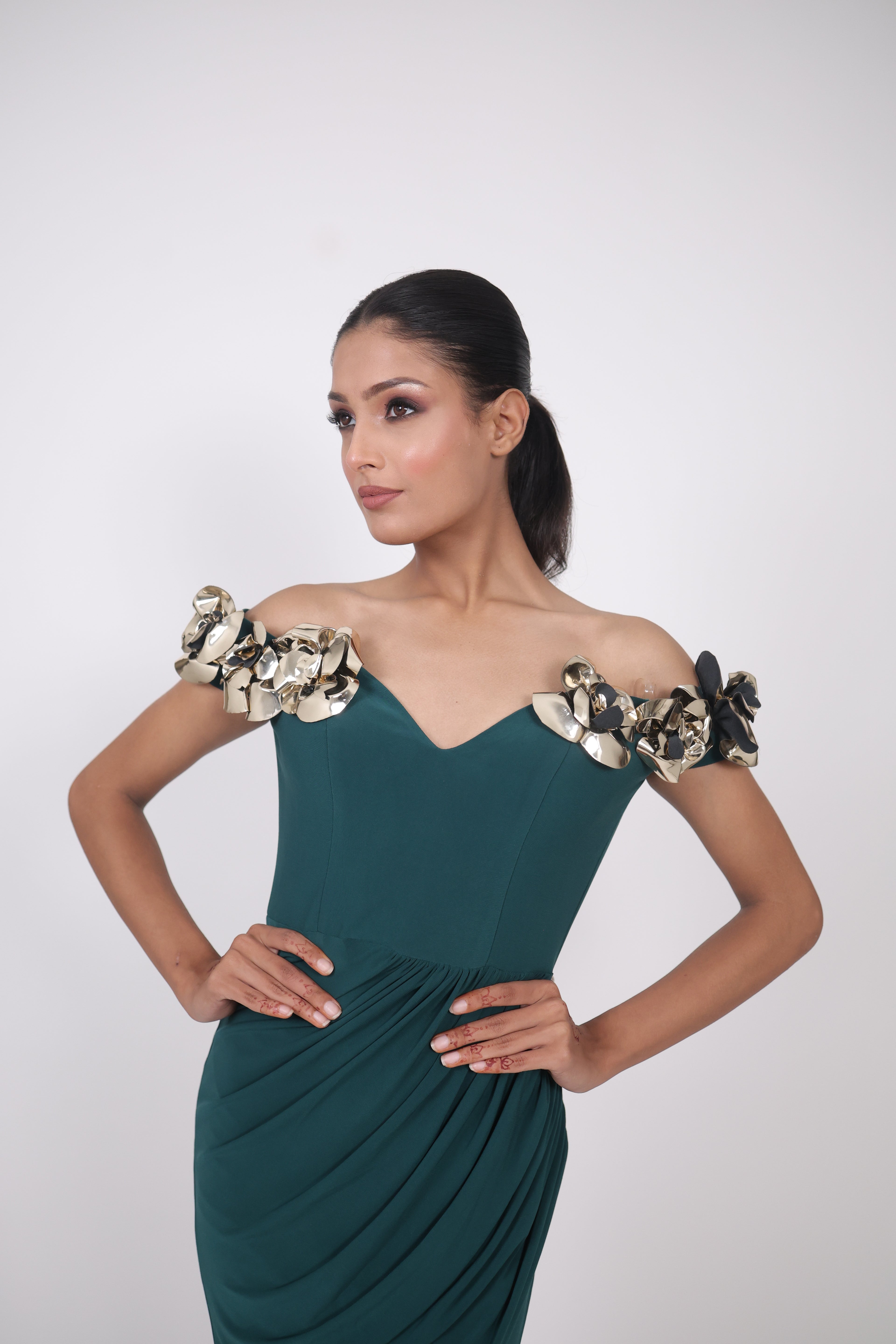 Emerald Bloom Gown