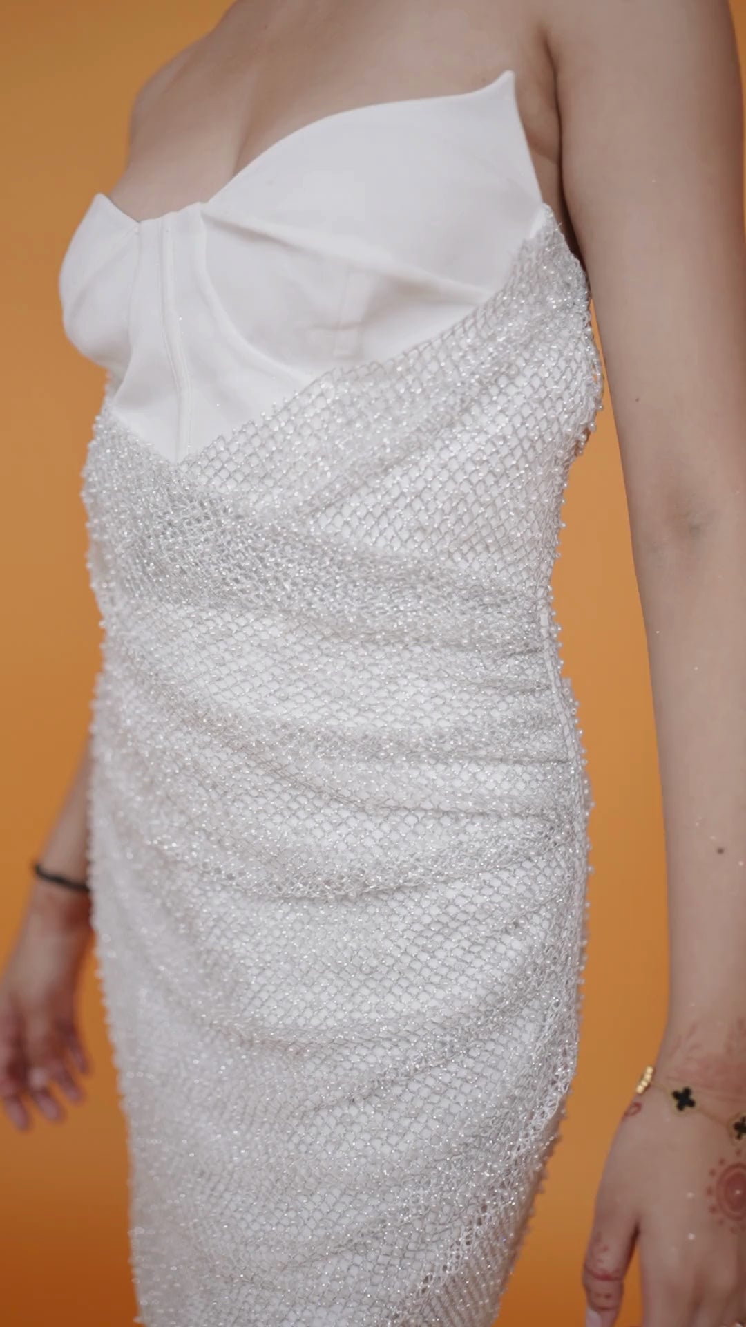 Moonlit pearl mini dress