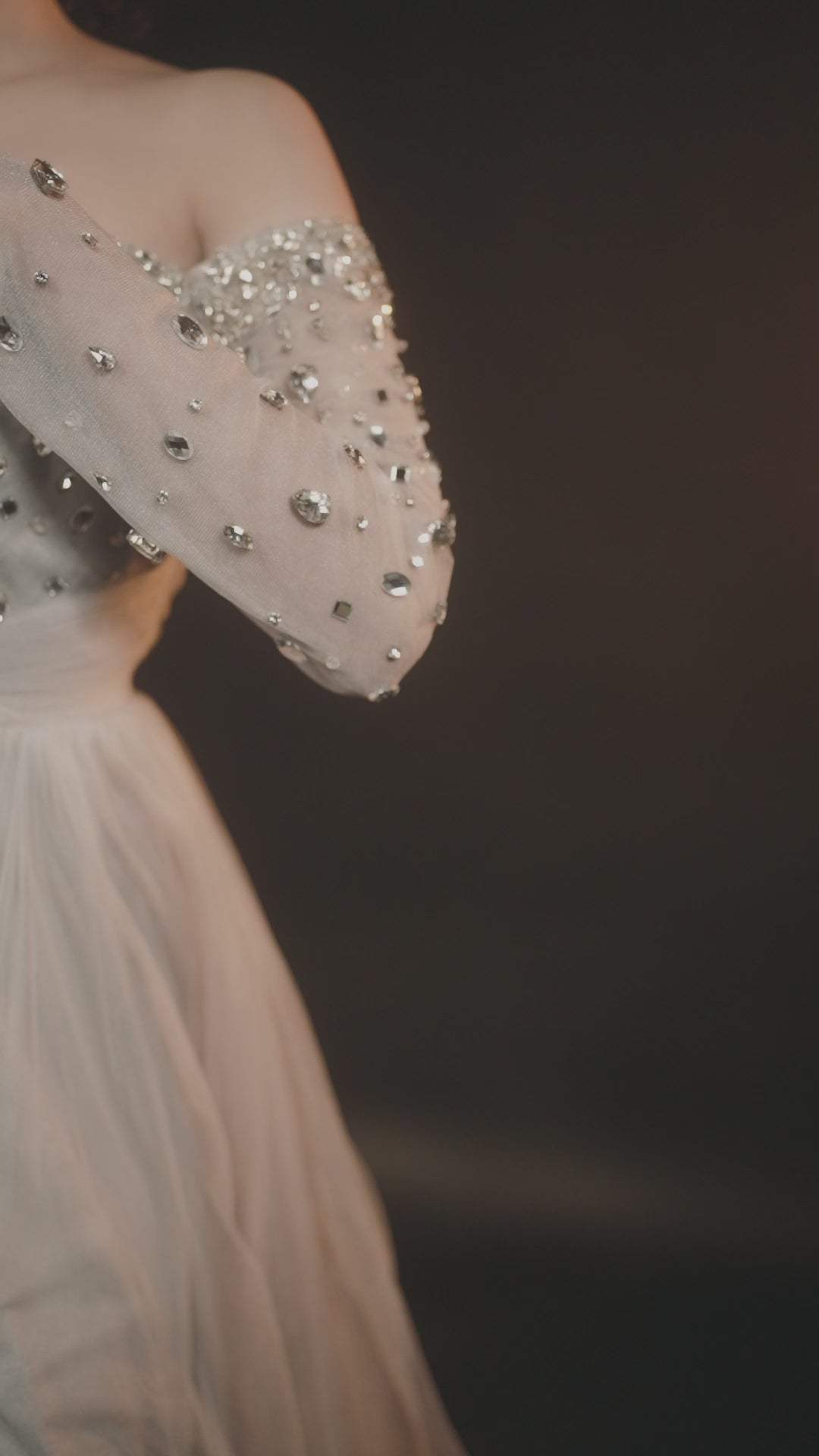 Moonlit grace tulle gown