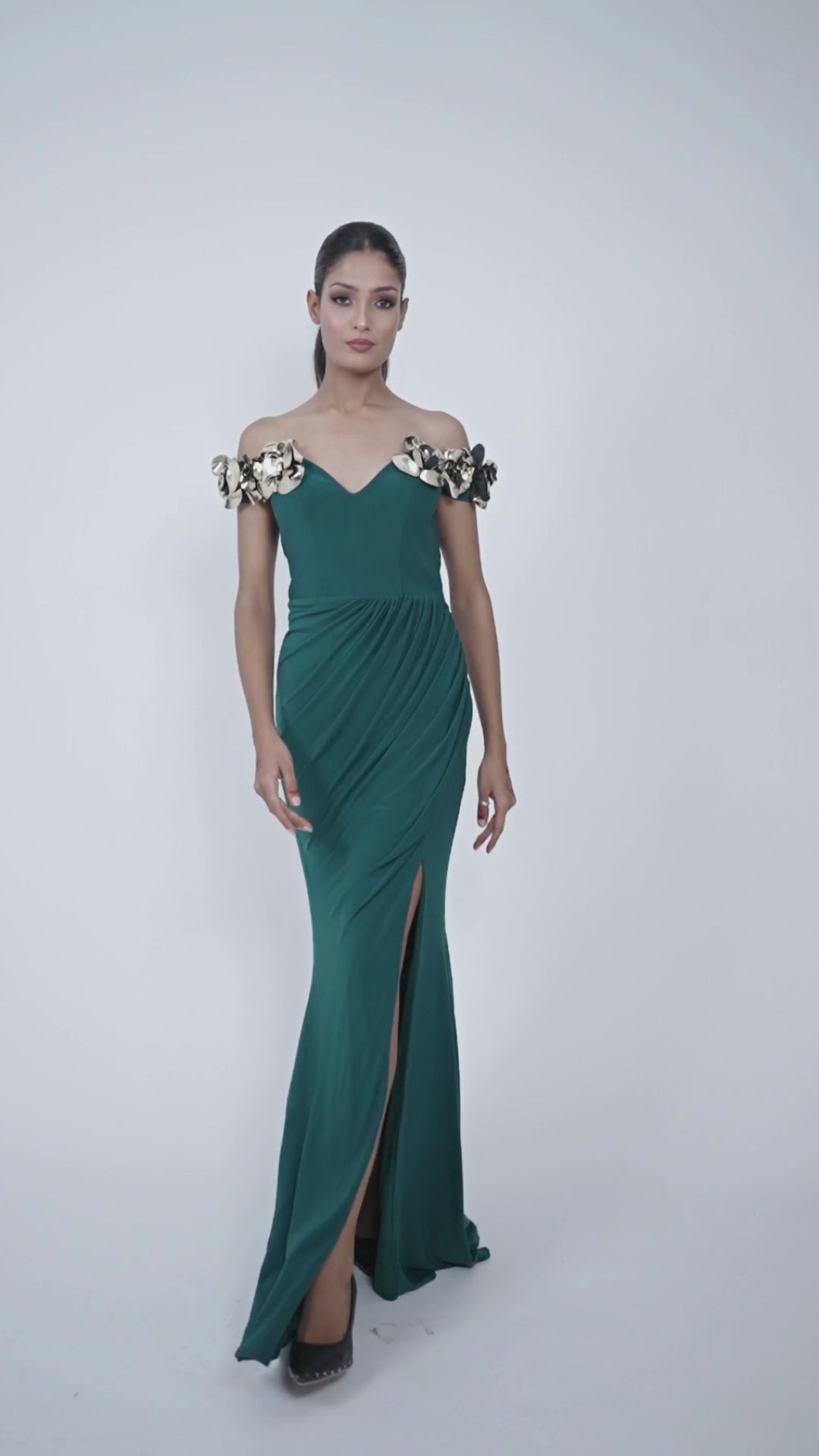 Emerald Bloom Gown