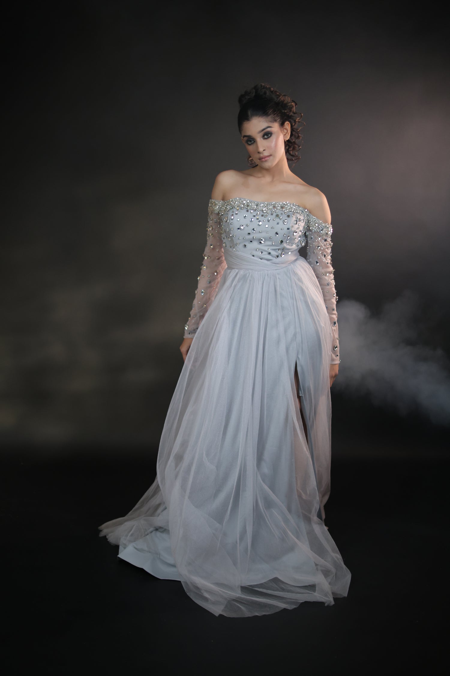 Moonlit grace tulle gown