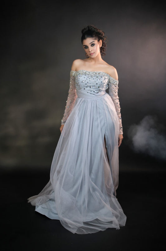Moonlit grace tulle gown