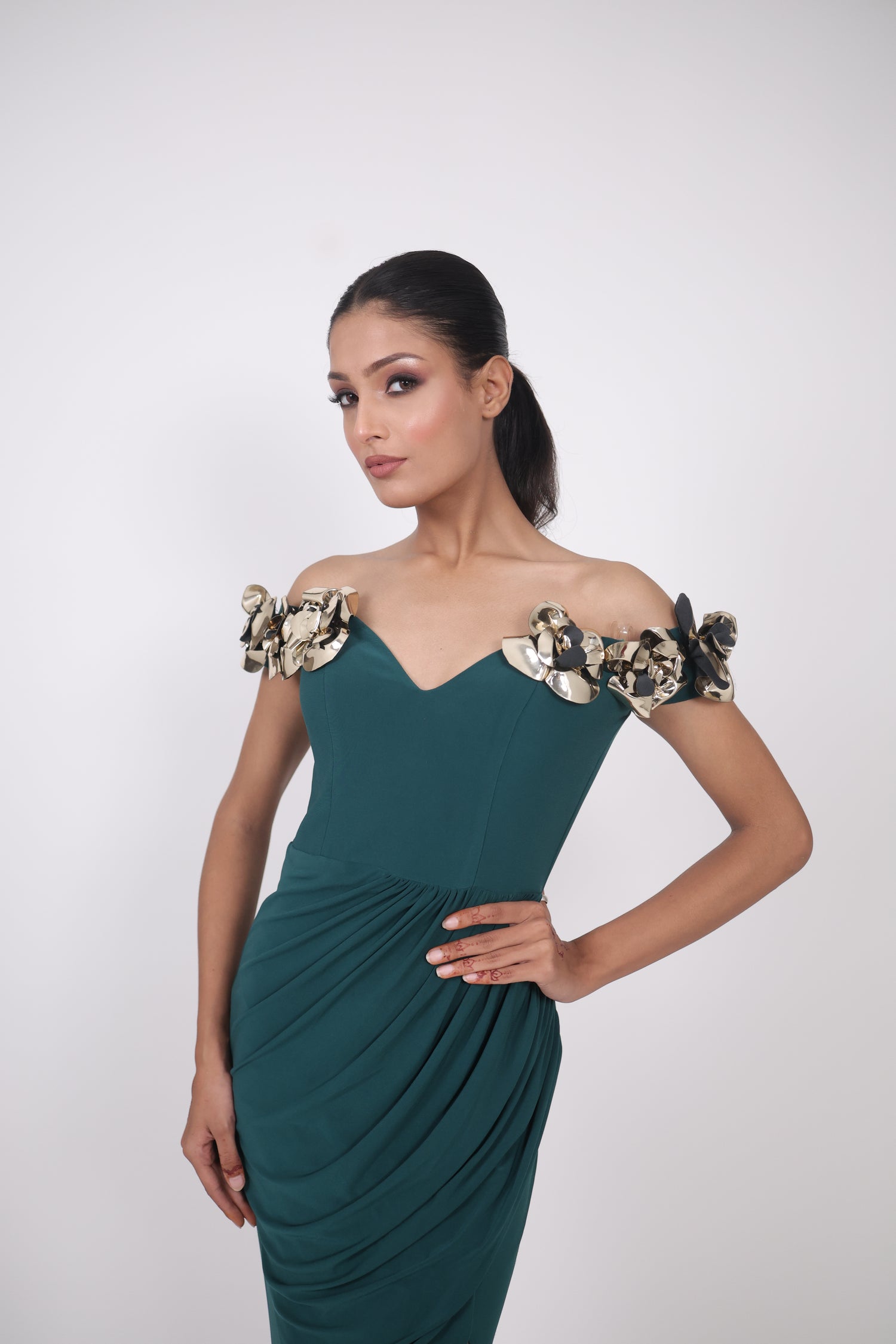 Emerald Bloom Gown