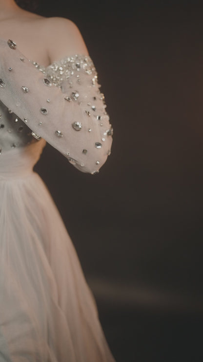 Moonlit grace tulle gown